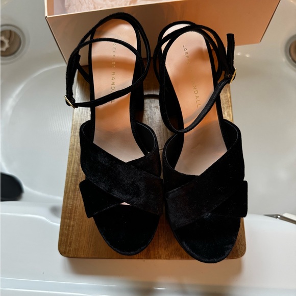 Loeffler Randall Shoes - Loeffler Randall Black velvet Women's platform Sandals size 8.5 only worn once